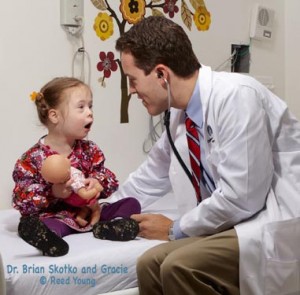 Dr. Skotko and One Lucky Little Patient!