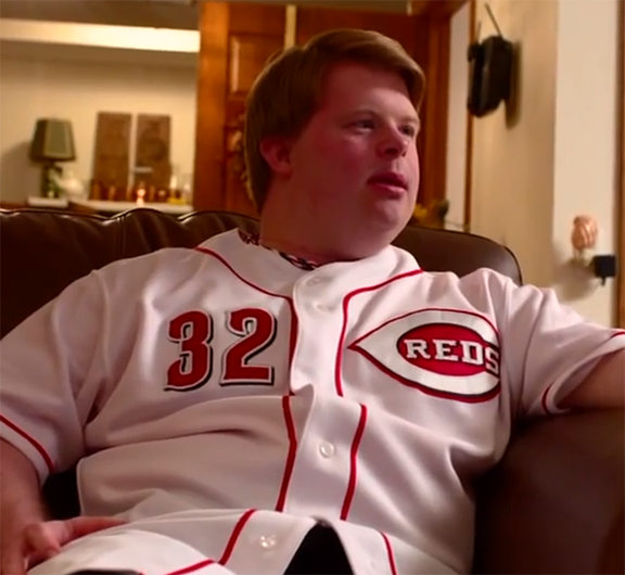 Teddy at Home Watching the Reds